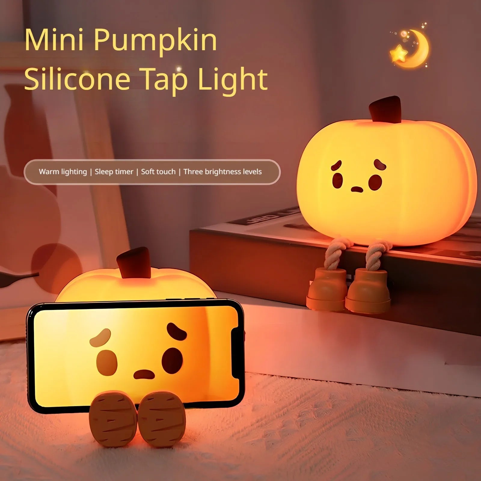 Halloween Cute Pumpkin Night Light Up Decoration Fall Halloween Decorations Home Light Decorations Bedroom Hallway Bedside Decor