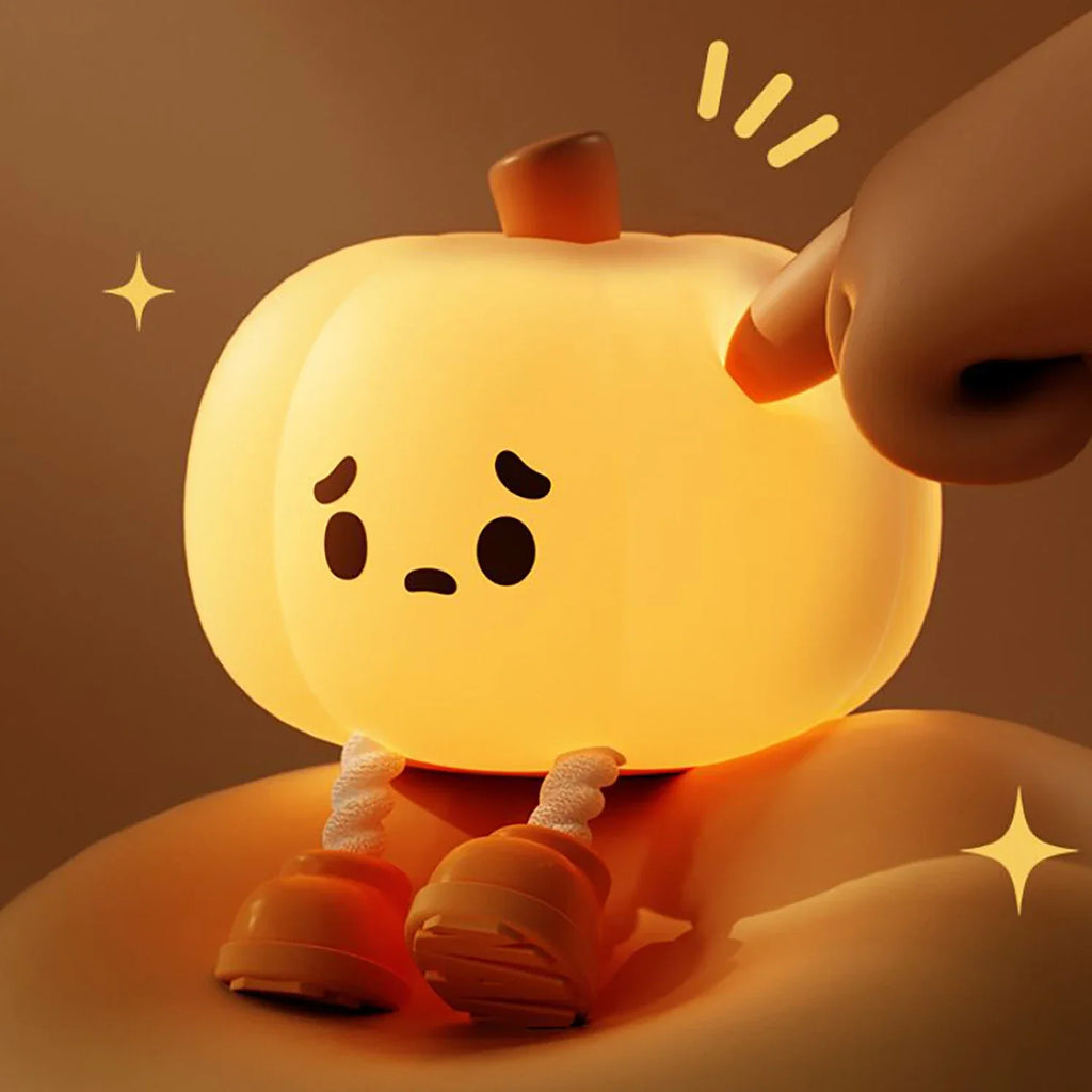 Halloween Cute Night Light Silicone LED Sleeping Lamp Rechargeable Bedside Touch Nursery Nightlight For Kids Room