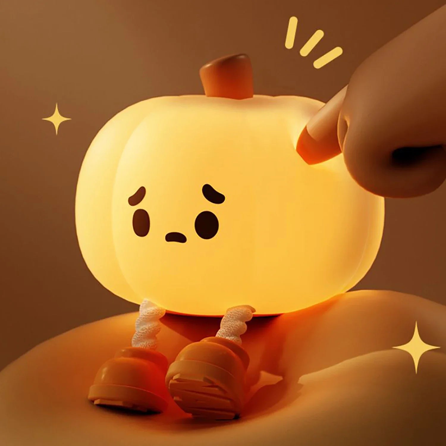Halloween Cute Night Light Silicone LED Sleeping Lamp Rechargeable Bedside Touch Nursery Nightlight For Kids Room
