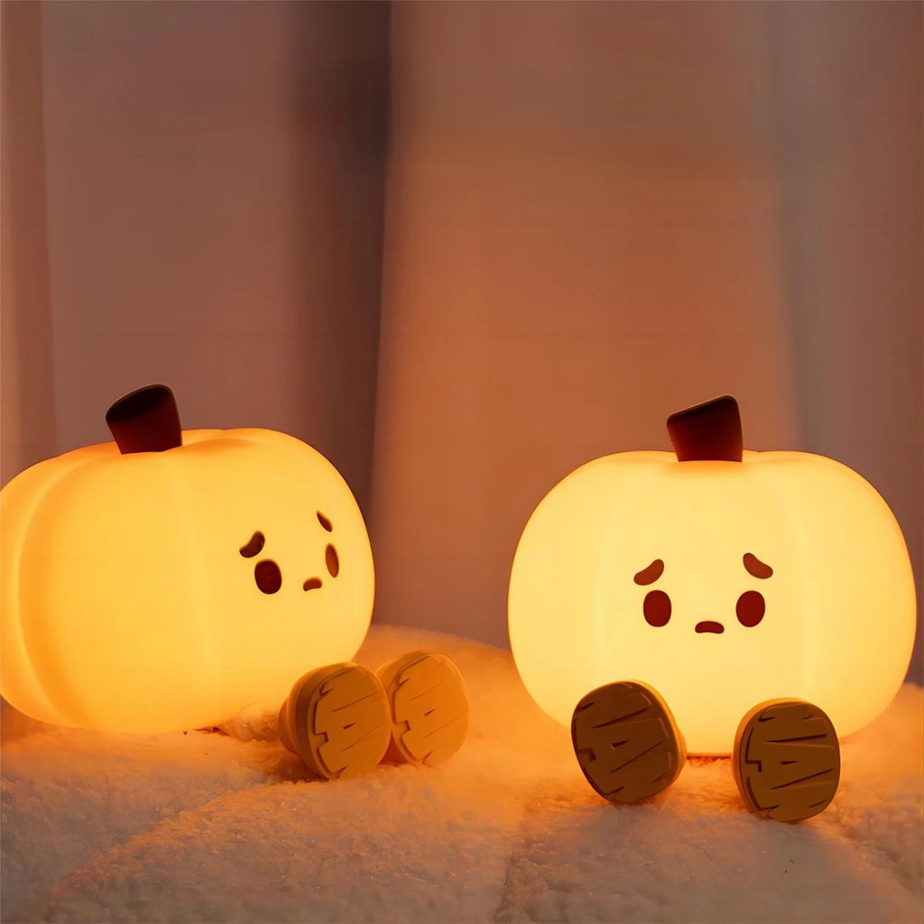 Halloween Cute Night Light Silicone LED Sleeping Lamp Rechargeable Bedside Touch Nursery Nightlight For Kids Room