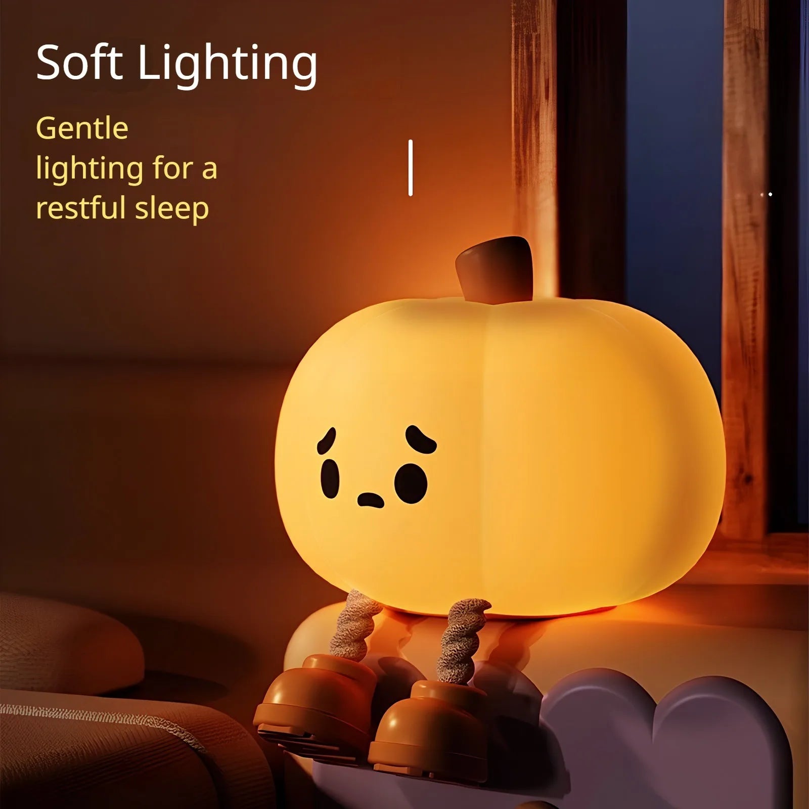Halloween Cute Pumpkin Night Light Up Decoration Fall Halloween Decorations Home Light Decorations Bedroom Hallway Bedside Decor