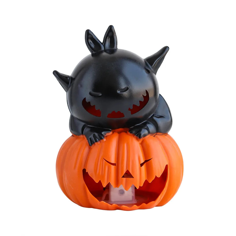 Halloween Pumpkin Lantern Creative Electronic Candle Light Decoration Props Atmosphere Night Light Ornament Funny Party Supplies