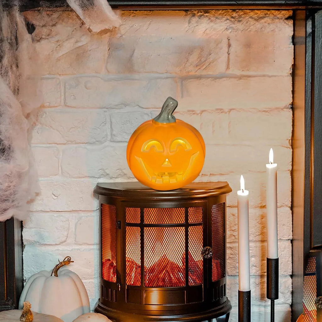 Creative Pumpkin Led Lamp Halloween Decorative Pumpkin Props Lantern Decor Home Decoration Props Accessories Without Battery