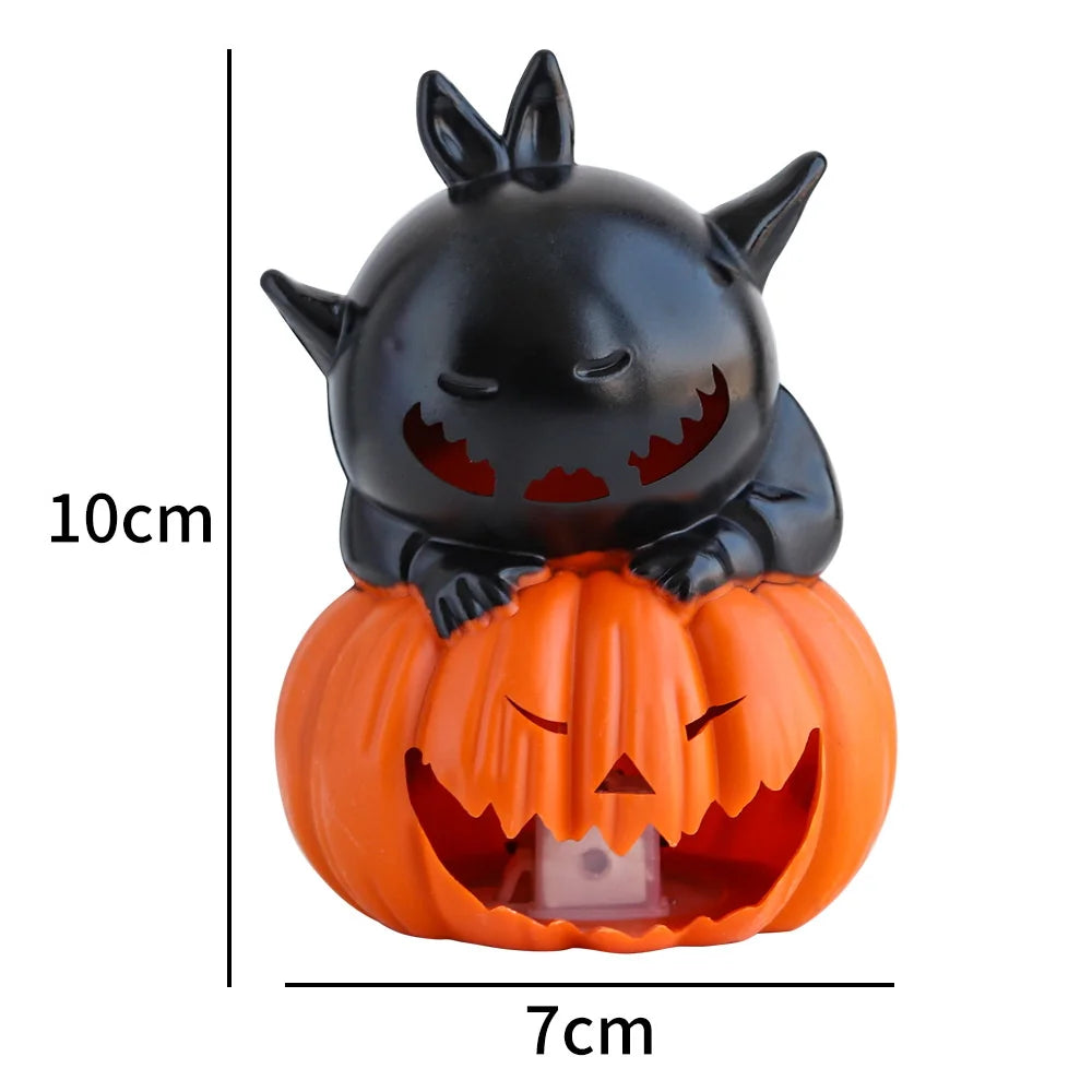 Halloween Pumpkin Lantern Creative Electronic Candle Light Decoration Props Atmosphere Night Light Ornament Funny Party Supplies