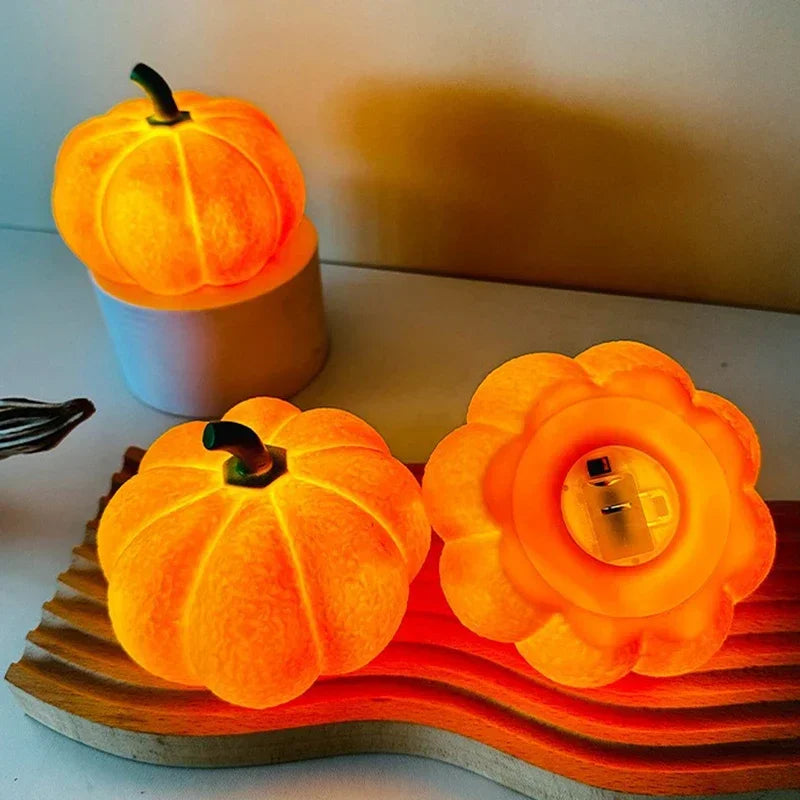 Pumpkin Halloween Decorative Night Light Eye Protection Deco Bedside Lights Bedroom Dormitory Creative Night Lamp