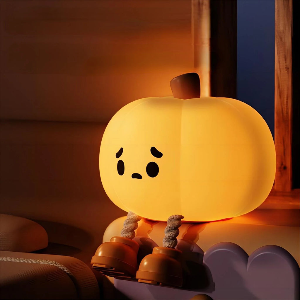 Halloween Cute Night Light Silicone LED Sleeping Lamp Rechargeable Bedside Touch Nursery Nightlight For Kids Room