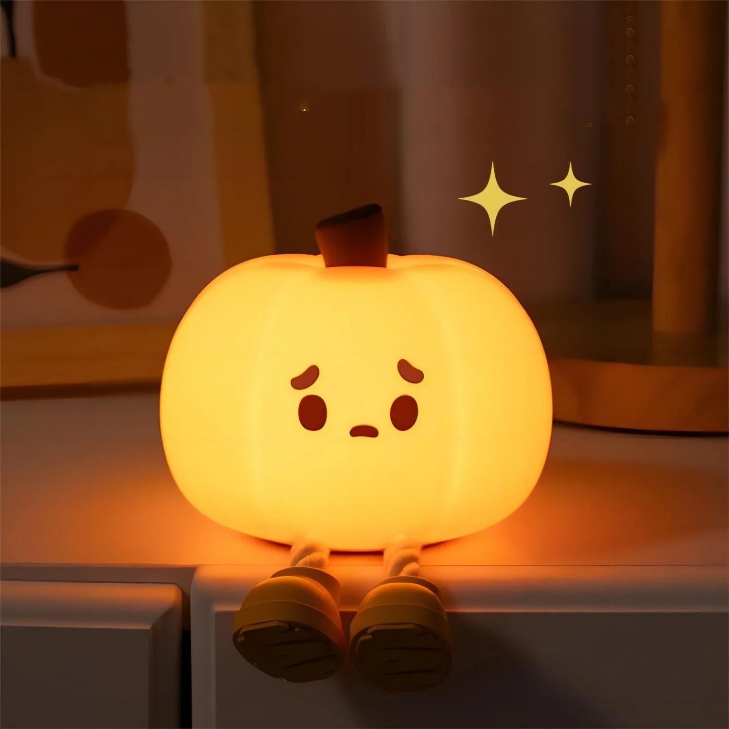 Halloween Cute Night Light Silicone LED Sleeping Lamp Rechargeable Bedside Touch Nursery Nightlight For Kids Room